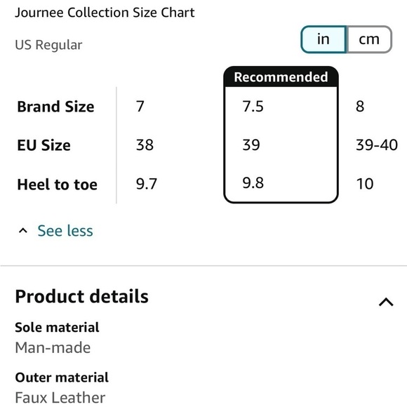 NWOT JOURNEE COLLECTION Tru Comfort Kianna Sandal Brown 7.5 Boho Cottagecore - Picture 10 of 10